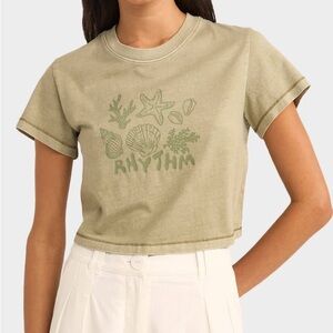 RHYTHM Beachcomber Womens Crop Boxy Tee XS